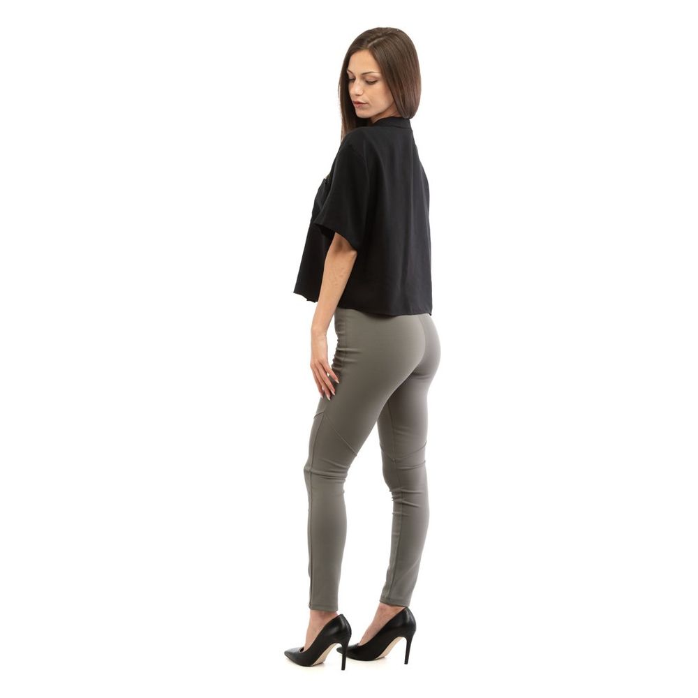 Patrizia Pepe Graue Skinny Hose aus Viskose