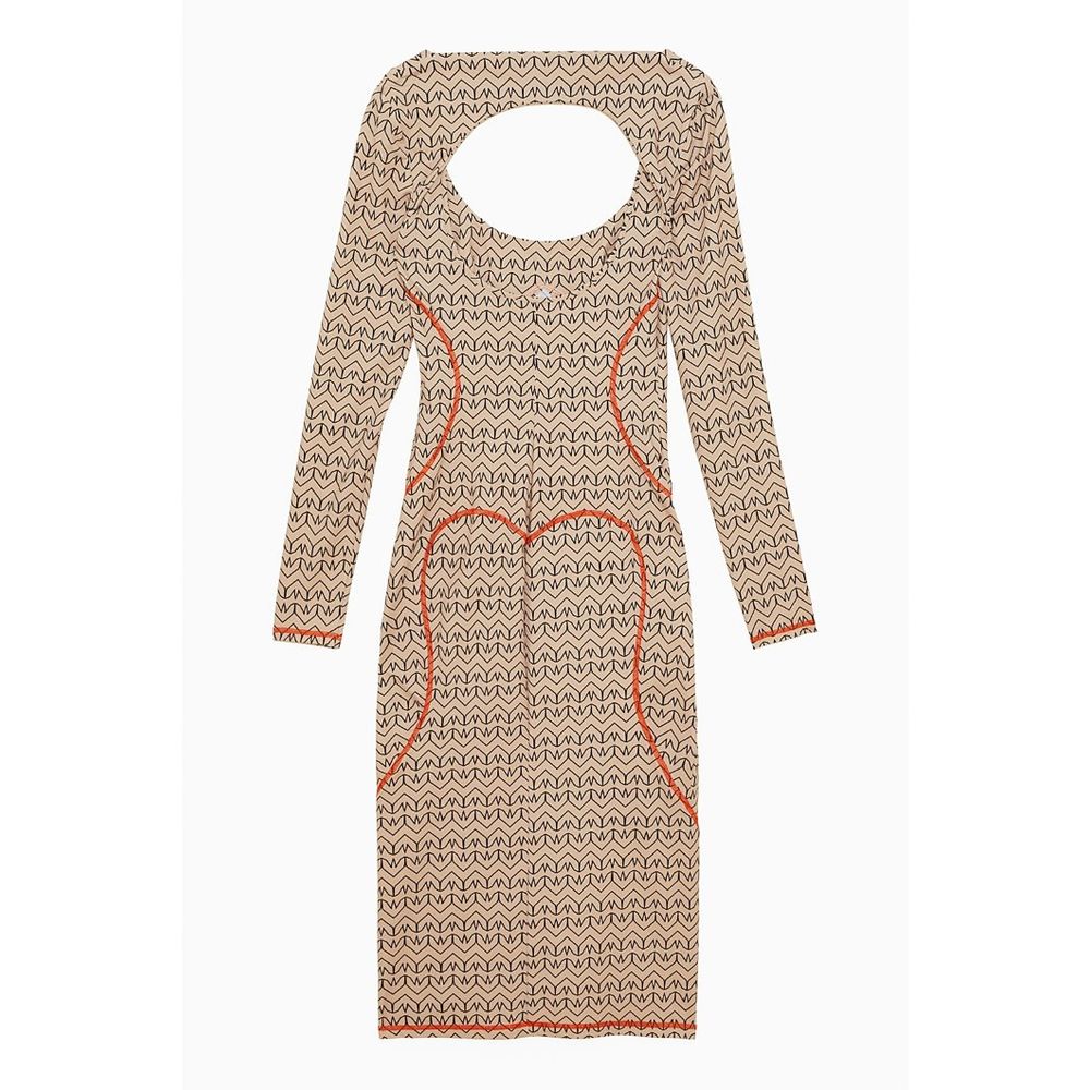 Patrizia Pepe Zweifarbige Nylon-Freizeitkleid