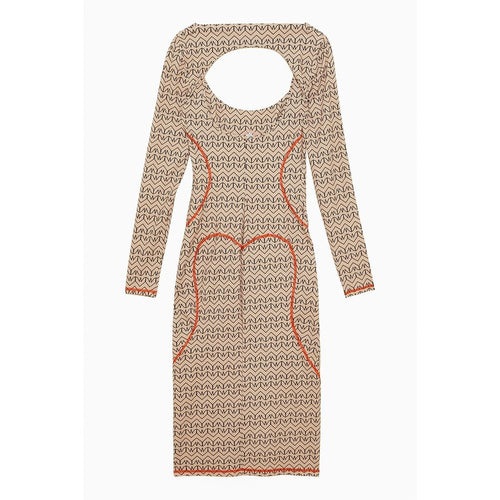 Patrizia Pepe Zweifarbige Nylon-Freizeitkleid
