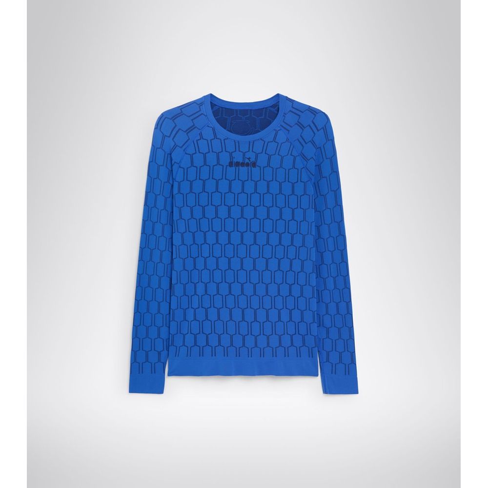 Diadora Blaues Langarmshirt aus Polyamid