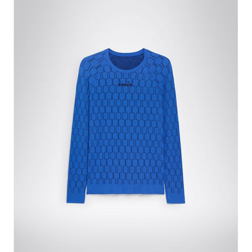 Diadora Blaues Langarmshirt aus Polyamid