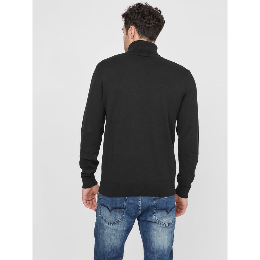 Guess Schwarzer Baumwollrollkragenpullover