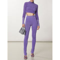 Patrizia Pepe Skinny-Hose aus Lyocell in Lila
