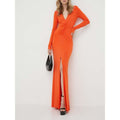 Patrizia Pepe Orangefarbenes Freizeitkleid aus Acetat