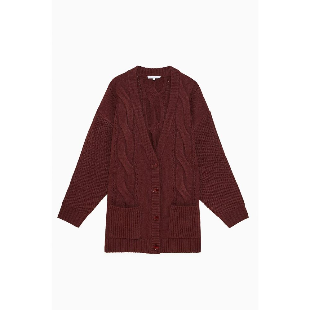 Patrizia Pepe Lila Marabou-Strickjacke