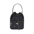 Prada Schwarze Bucket Bag aus recyceltem Polyamid