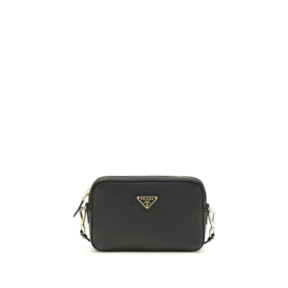 Prada Black Bos Taurus Calf Leather Shoulder Bag