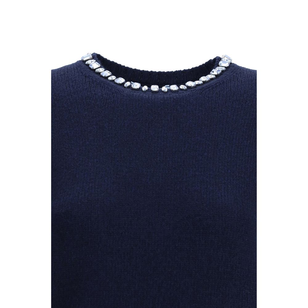 Prada Blauer Sweatshirt aus Fleece-Wolle