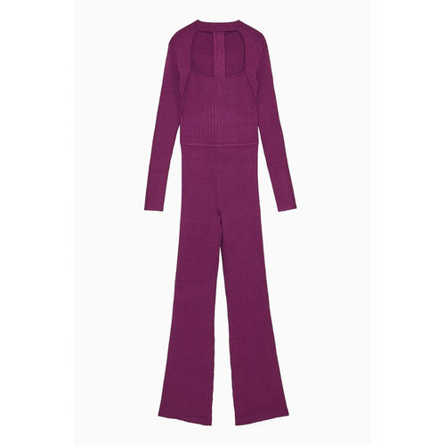 Patrizia Pepe Violetter Viskose-Jumpsuit