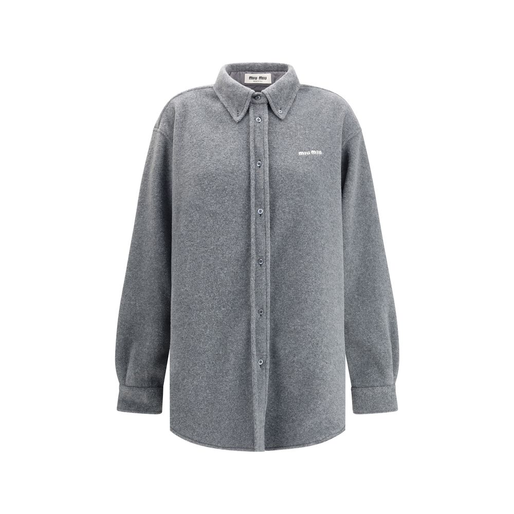 Miu Miu Grey Polyester Shirt