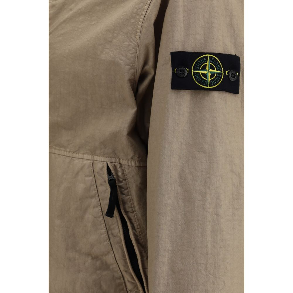 Stone Island Brauner Mantel aus Polyamid