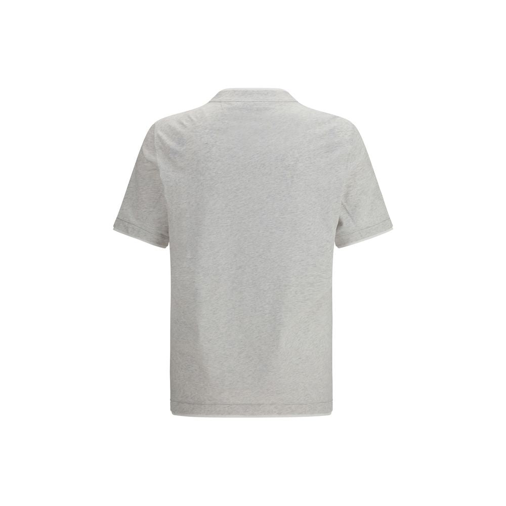 Brunello Cucinelli Graues Baumwoll-T-Shirt