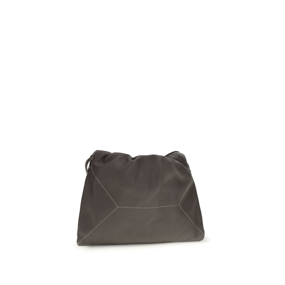 Brunello Cucinelli brown calf leather shoulder bag Bos Taurus