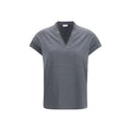 Brunello Cucinelli Graues Baumwoll-T-Shirt
