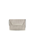 Brunello Cucinelli Graue Bos Taurus Kalbsleder Schultertasche