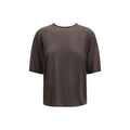 Loulou De Saison Braunes Kaschmir-T-Shirt