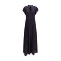 Forte_Forte Schwarzes legeres Kleid aus Viskose