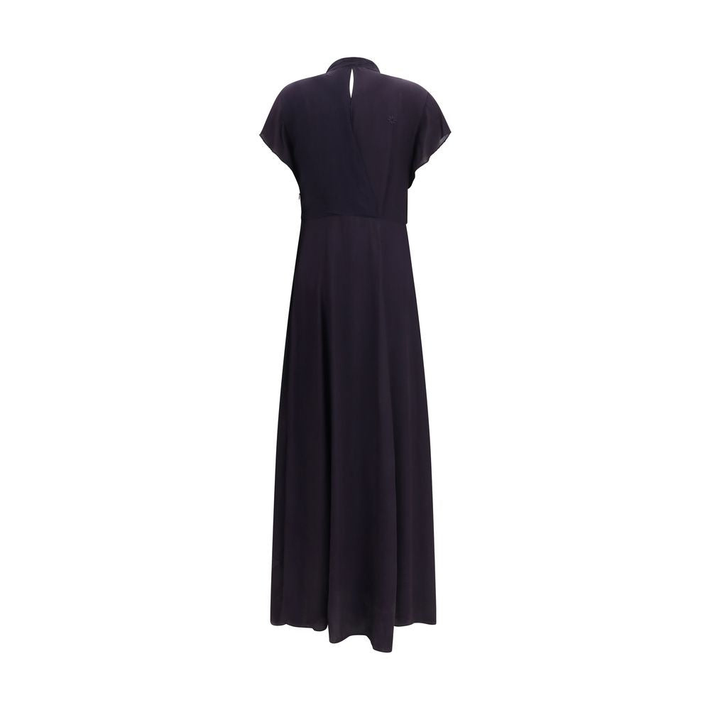 Forte_Forte Schwarzes legeres Kleid aus Viskose