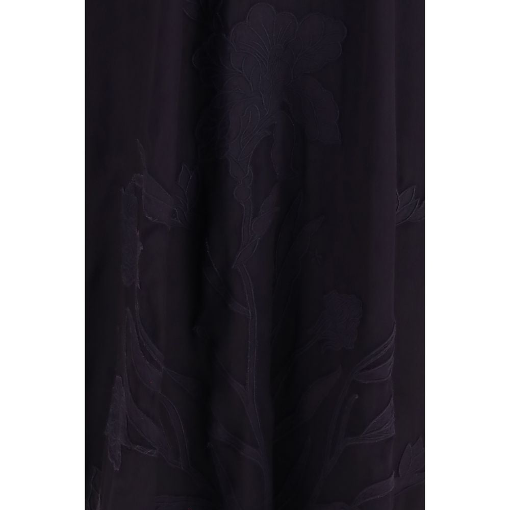 Forte_Forte Schwarzes legeres Kleid aus Viskose
