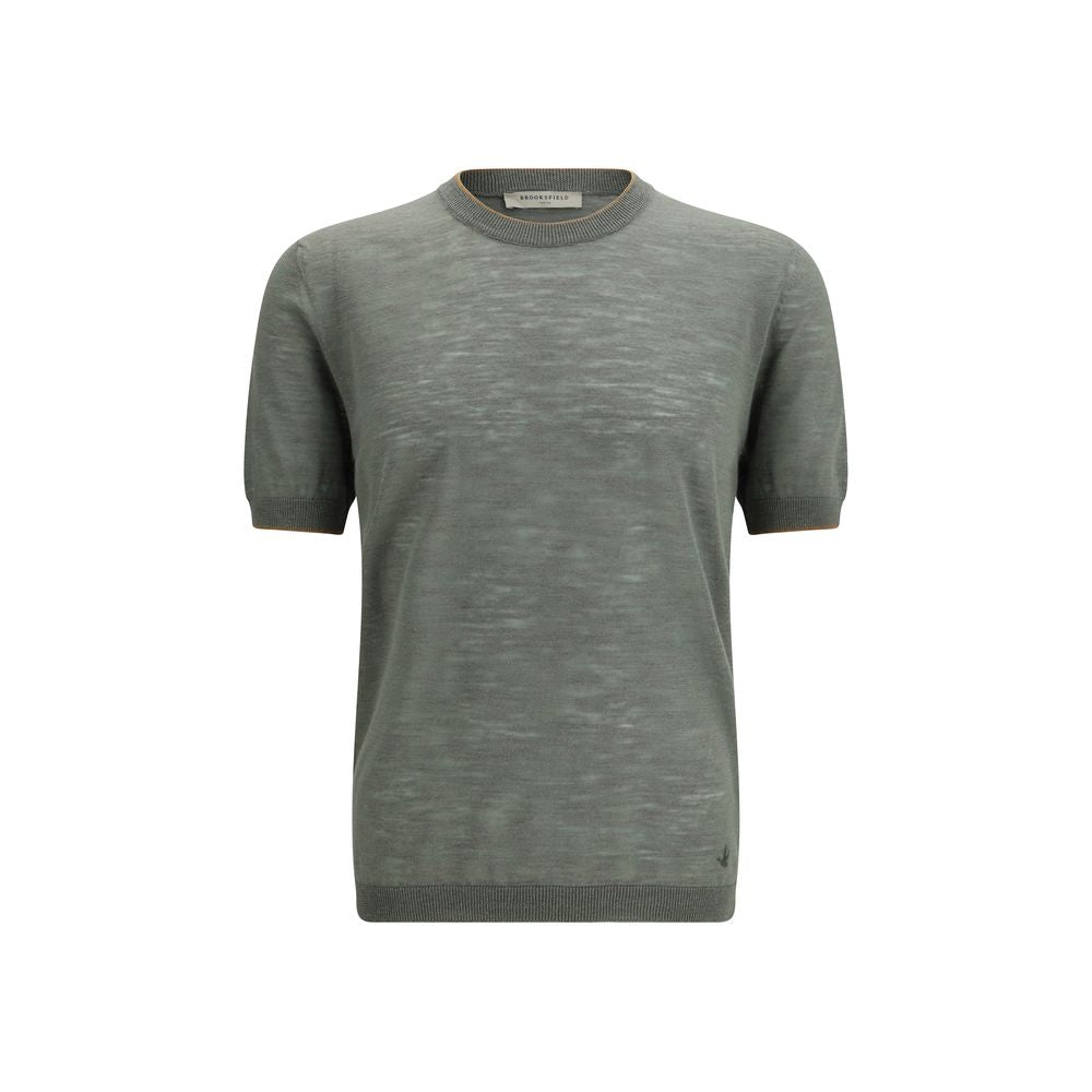 Brooksfield Zweifarbiges Leinen-T-Shirt