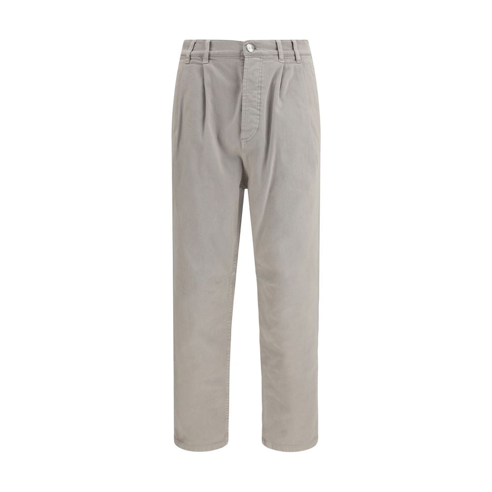 Brunello Cucinelli Braune Baumwoll-Freizeithose