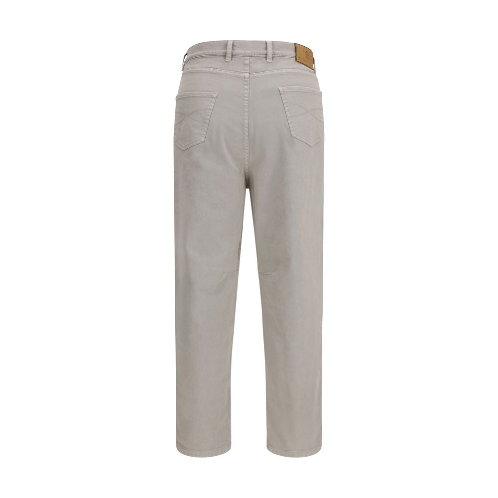 Brunello Cucinelli Braune Baumwoll-Freizeithose