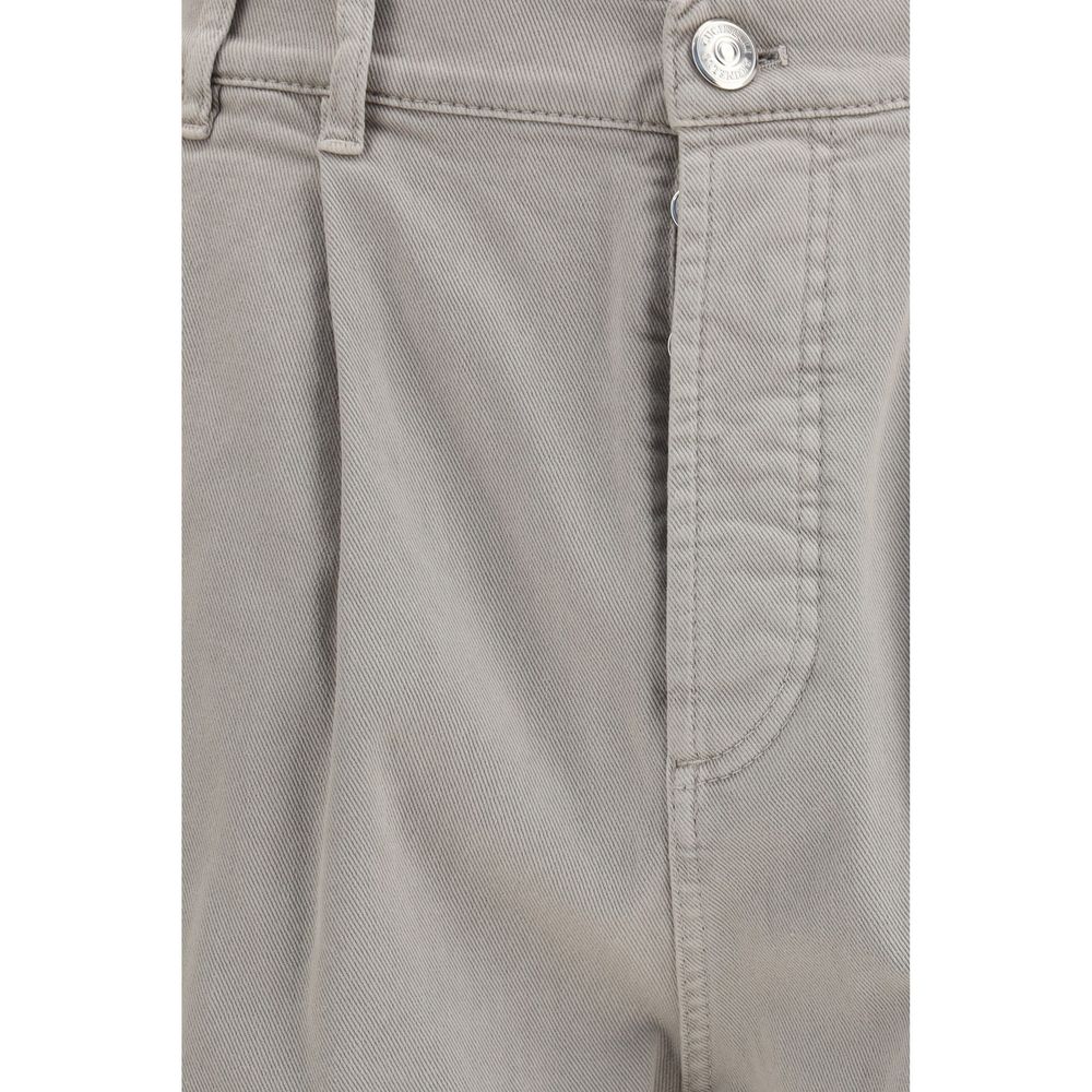 Brunello Cucinelli Braune Baumwoll-Freizeithose
