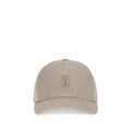 Brunello Cucinelli Beige Leinenkappe (Baseball Cap)