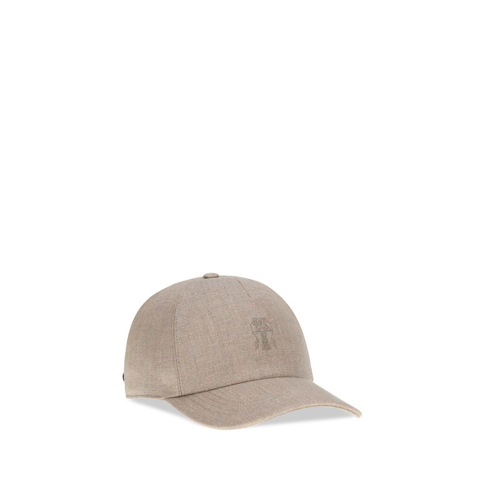 Brunello Cucinelli Beige Leinenkappe (Baseball Cap)