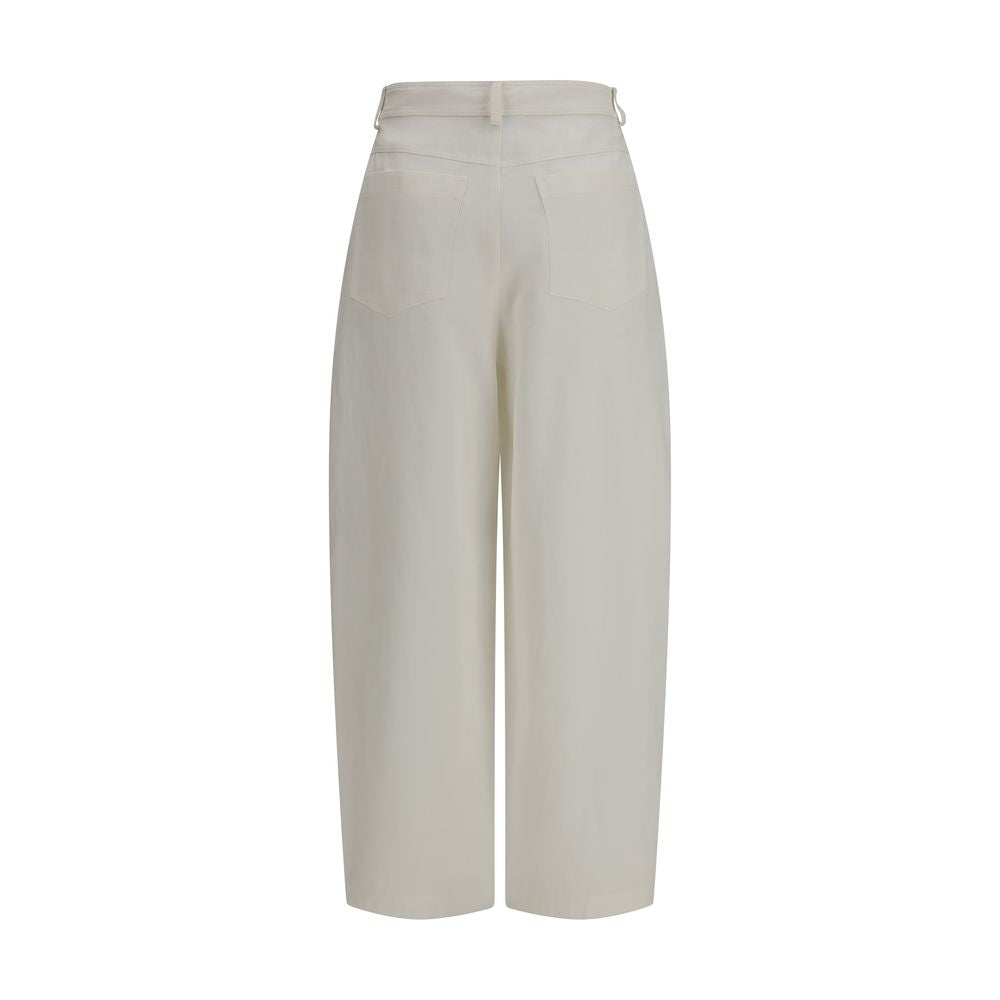 Brunello Cucinelli Beige Seidenhose