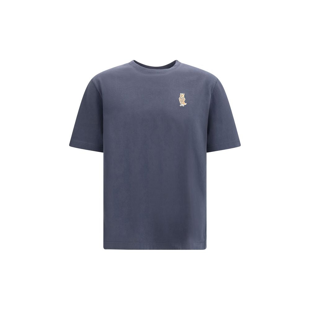 Maison Kitsuné Blaues Baumwoll-T-Shirt