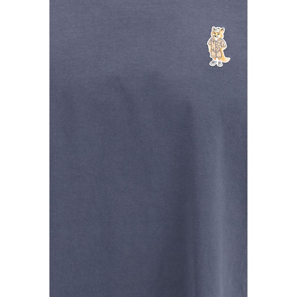 Maison Kitsuné Blaues Baumwoll-T-Shirt