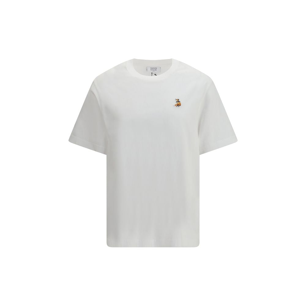 Maison Kitsuné Weißes Baumwoll-T-Shirt