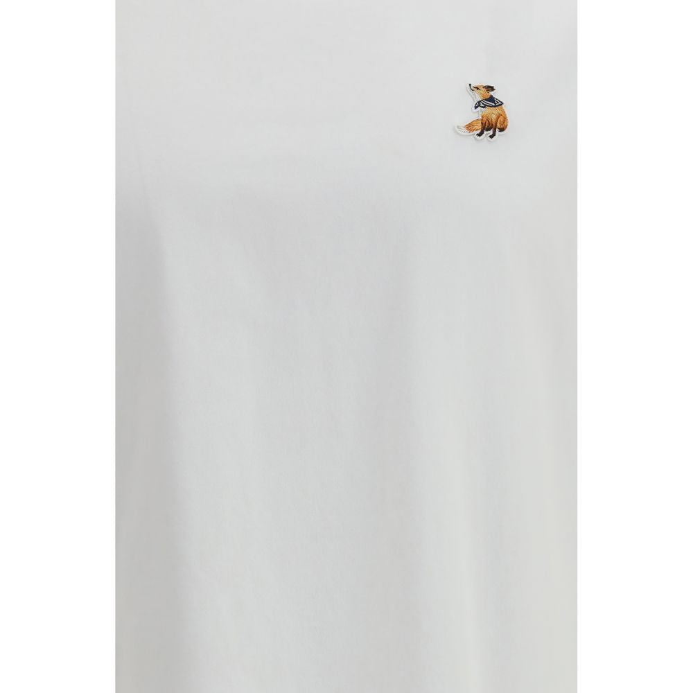 Maison Kitsuné Weißes Baumwoll-T-Shirt