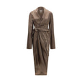 Rick Owens Braunes Kupferfarbenes Freizeitkleid
