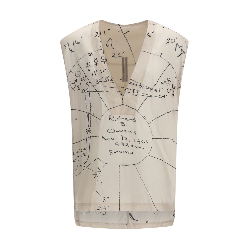 Rick Owens Beige Viscose Muster Hemd