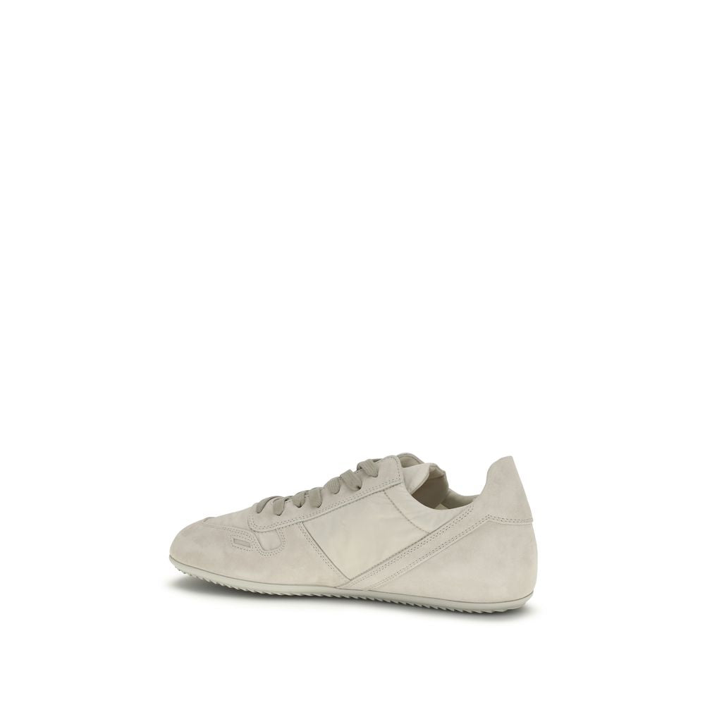 Rick Owens Gray Low-Top Sneakers in Calfskin Bos Taurus