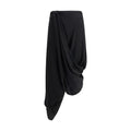 Maison Margiela Schwarzer Midirock aus Cupro