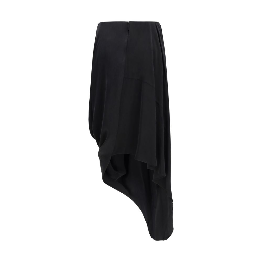 Maison Margiela Schwarzer Midirock aus Cupro