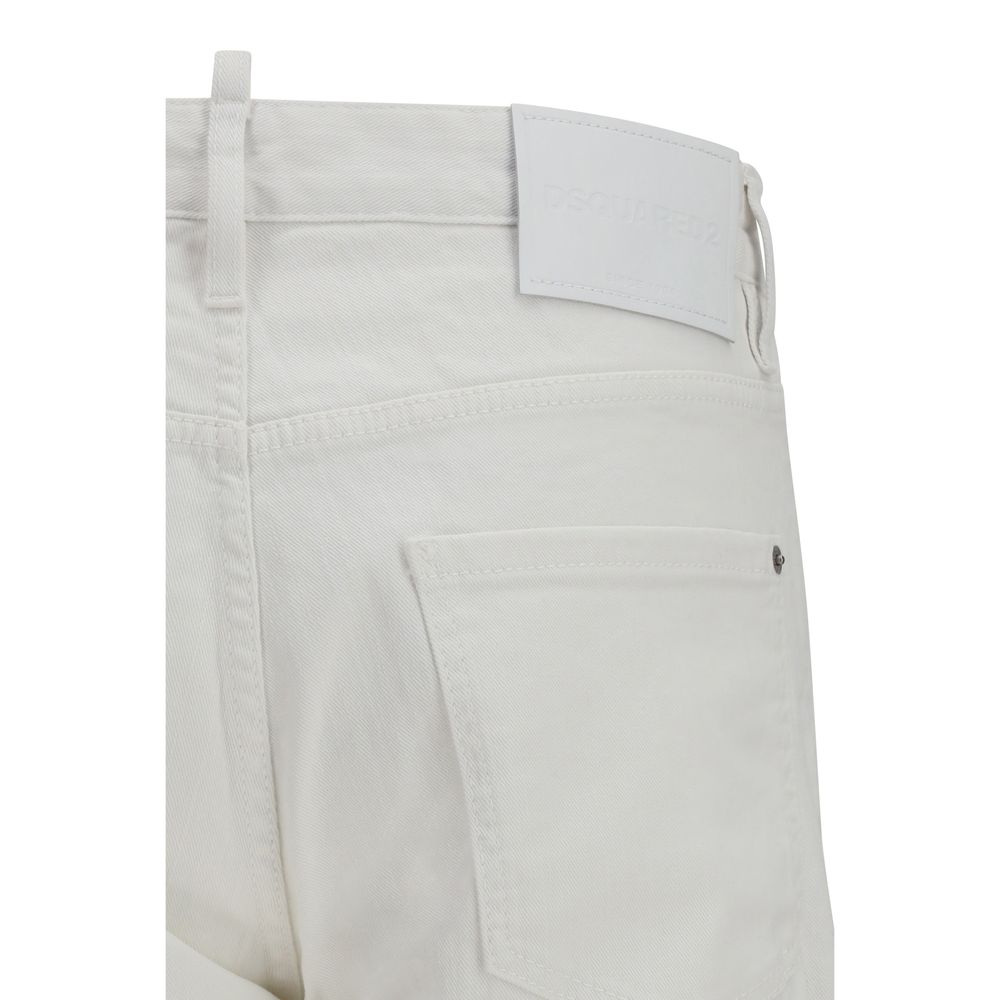Dsquared² Weiße Baumwoll-Jeans aus Denim