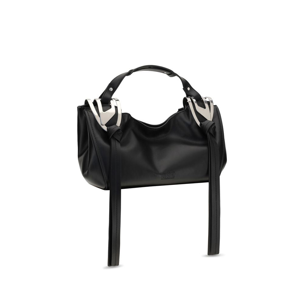 Diesel Black Calfskin Bos Taurus Shoulder Bag