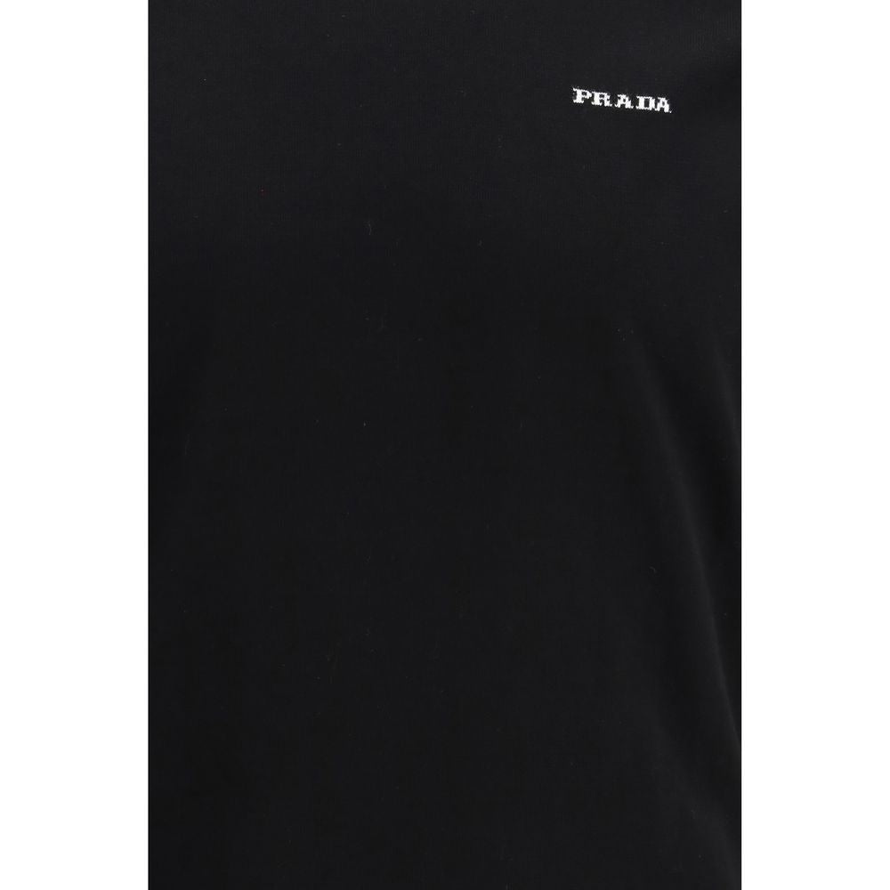 Prada Schwarzes Baumwoll-T-Shirt