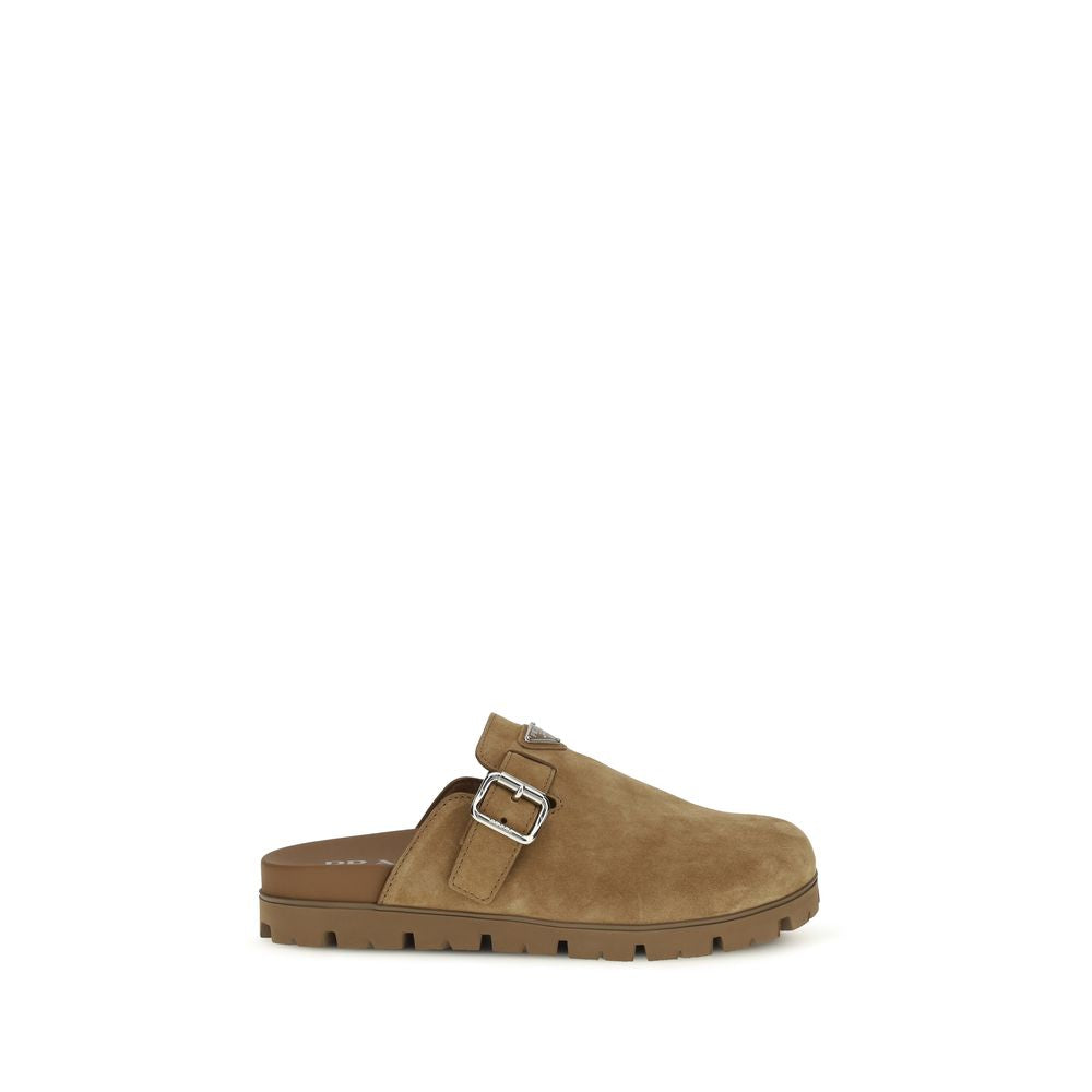 Prada Beige Kalbsleder Bos Taurus Mules