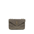 Saint Laurent Graue Lammleder Schultertasche Ovis Aries Aries