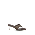 LE SILLA Braune Stiletto-Sandalen aus Ziegenleder