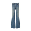 Saint Laurent Blaue Baumwoll-Jeans mit ausgestelltem Bein