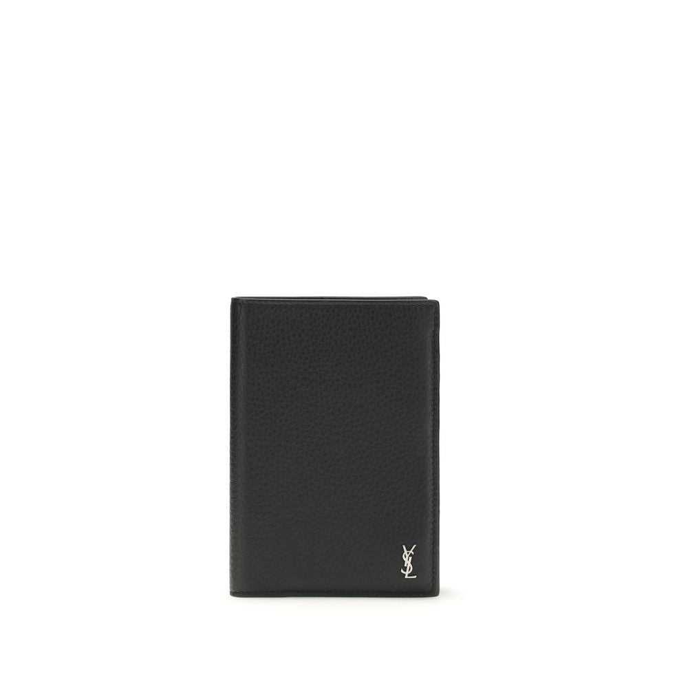Saint Laurent Black Calfskin Bos Taurus Wallet