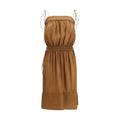 Saint Laurent Women's Beige Polyester Casual Dress
