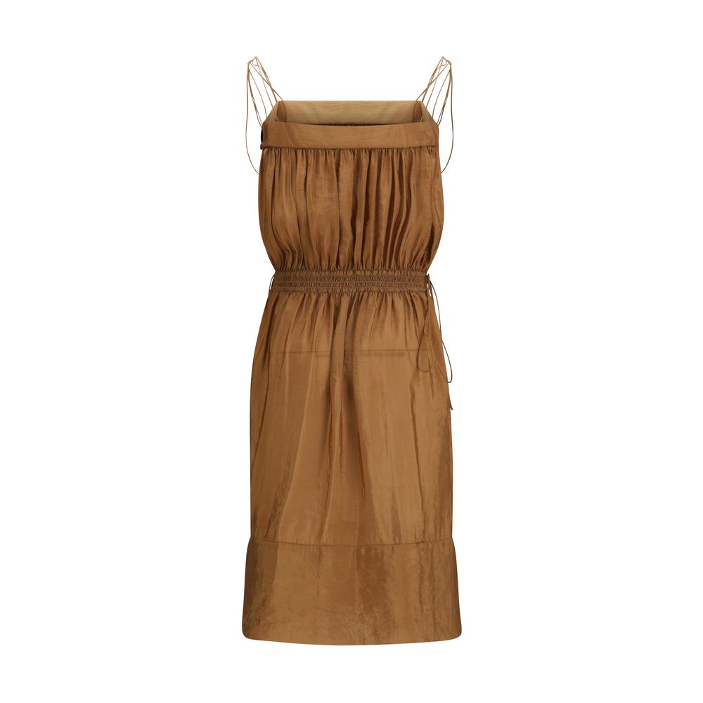 Saint Laurent Women's Beige Polyester Casual Dress