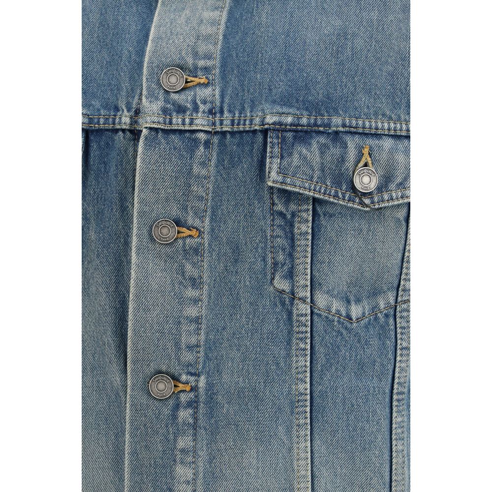 Saint Laurent Blaue Baumwoll-Denimjacke